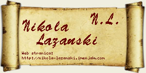 Nikola Lazanski vizit kartica